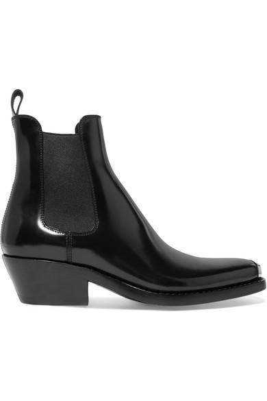 CALVIN KLEIN 205W39NYC Claire 40 Western Ankle Boots in Black | Lyst