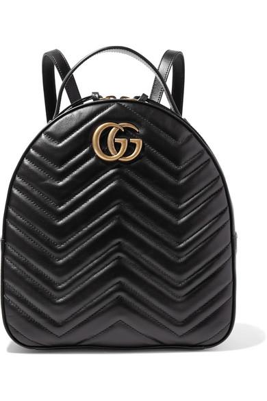 gg marmont quilted leather backpack