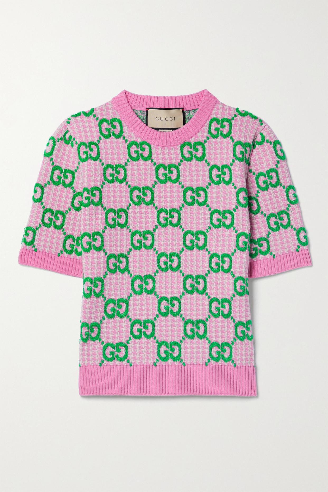 GG Jacquard Wool Sweater in Multicoloured - Gucci
