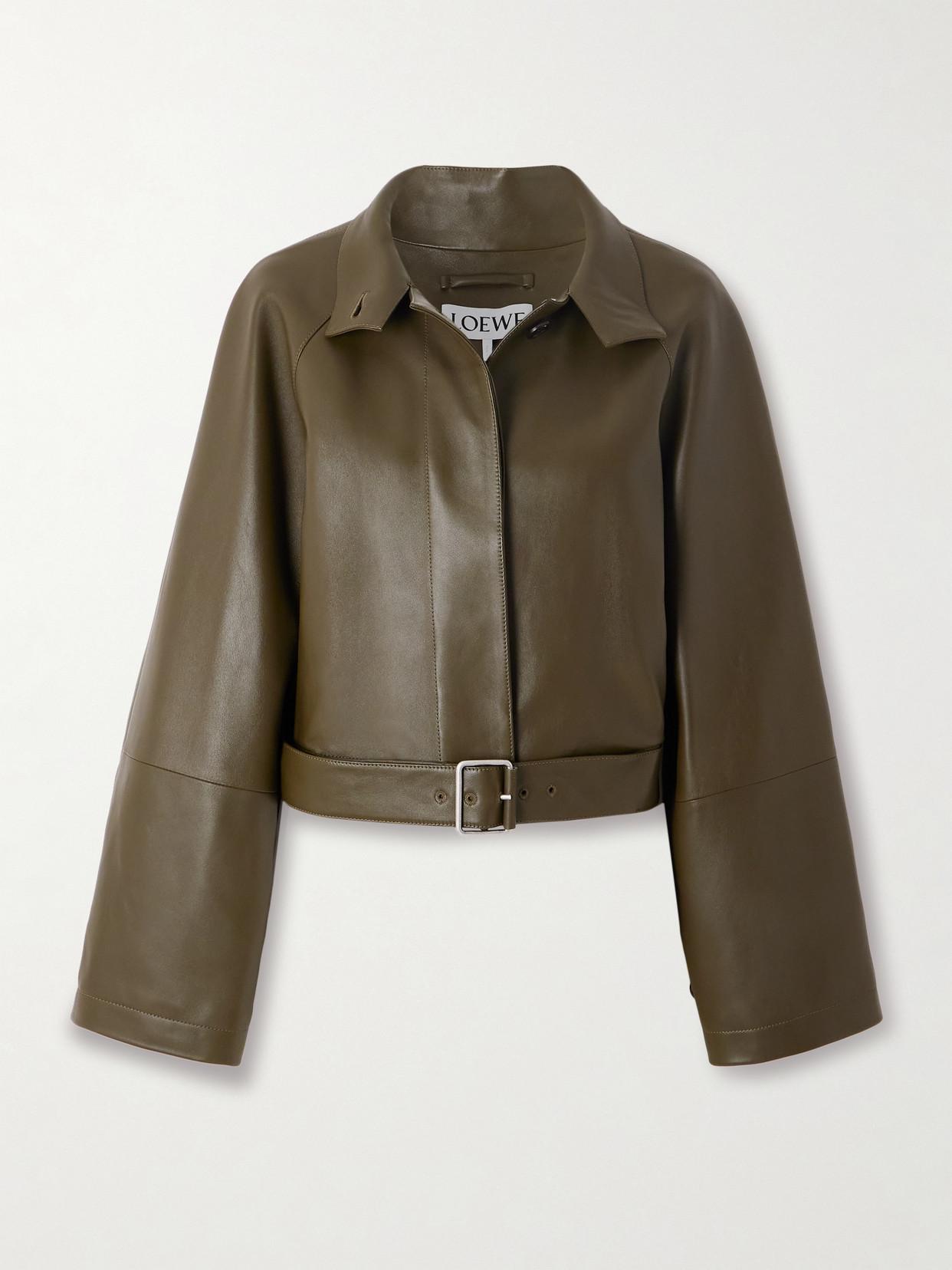 Amazing 1980s Vintage Soft Green Leather Jacket Albert