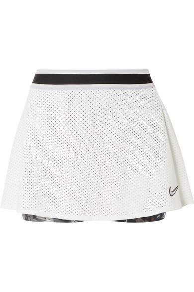 Nike Court Essentials Mesh And Floral-print Dri-fit Tennis Skirt in White |  Lyst