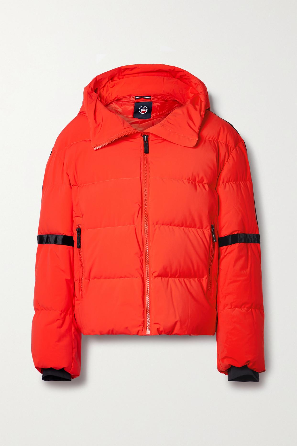 Fusalp Barsy Velvet-trimmed Quilted Down Ski Jacket in Red | Lyst
