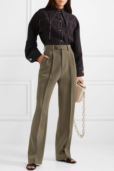 Peter Do Cady Wide-leg Pants in Army 