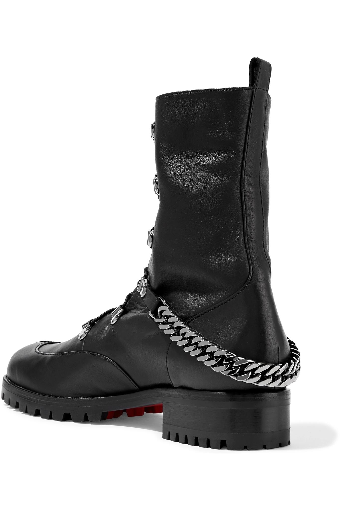 christian louboutin women's combat boots