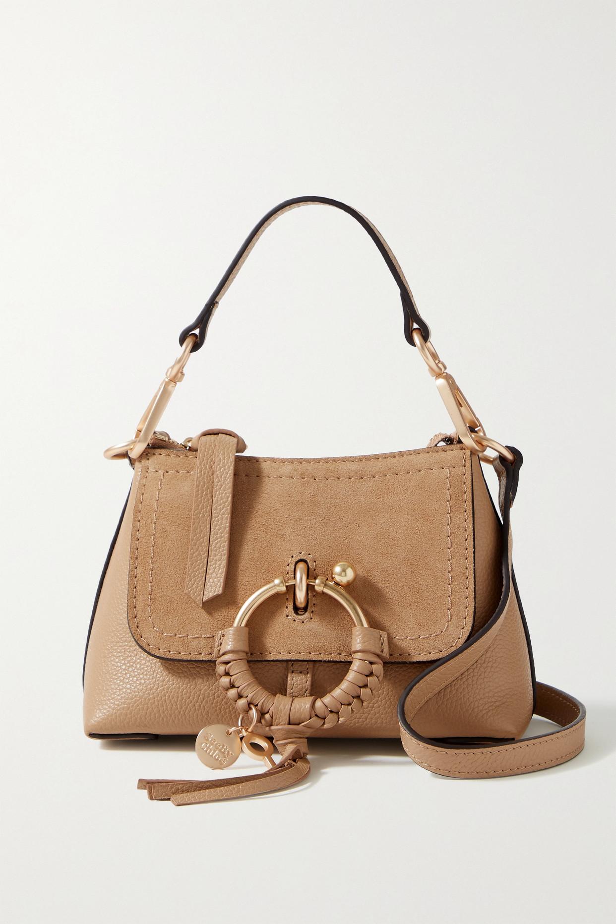 see by chloé joan suede leather small satchel bolsa