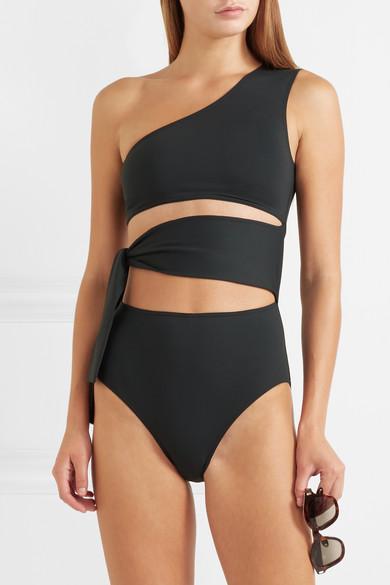 Eres Million Asymmetric Cutout Swimsuit in Black | Lyst