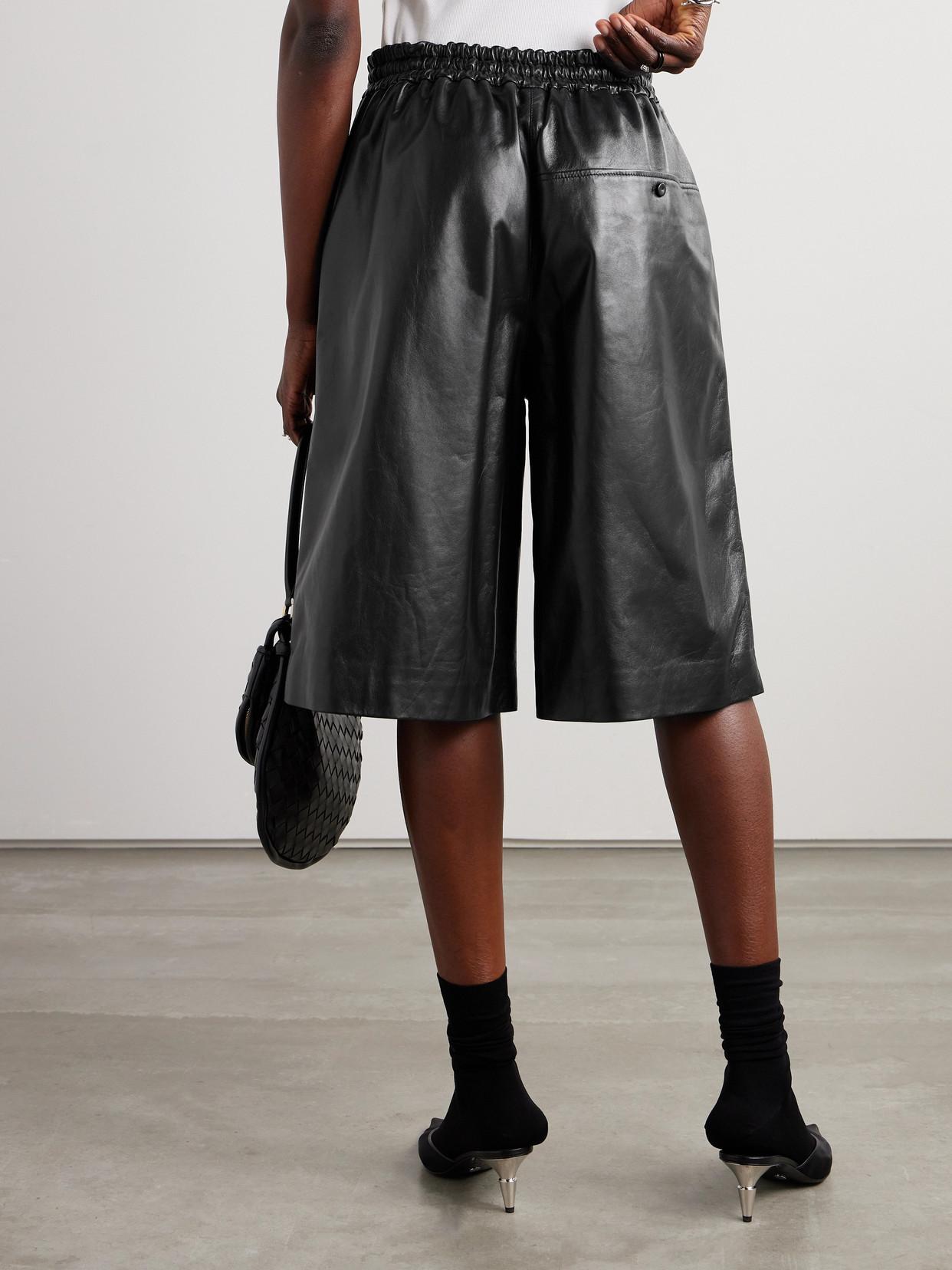 Jil Sander tailored wide-leg wool shorts - Black