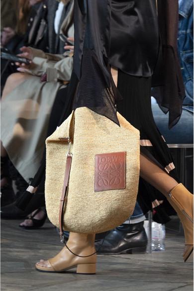 Loewe + Paula's Ibiza Slit Leather-trimmed Woven Raffia Tote | Lyst  Australia