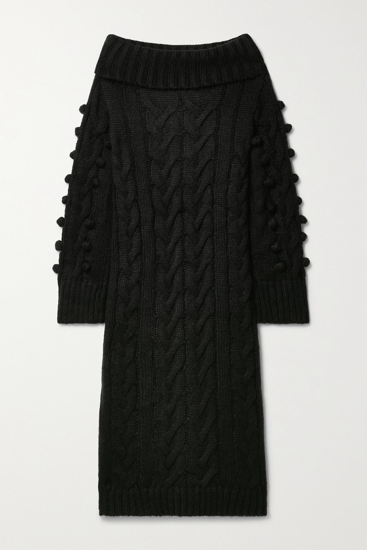 Pom pom top sweater dress