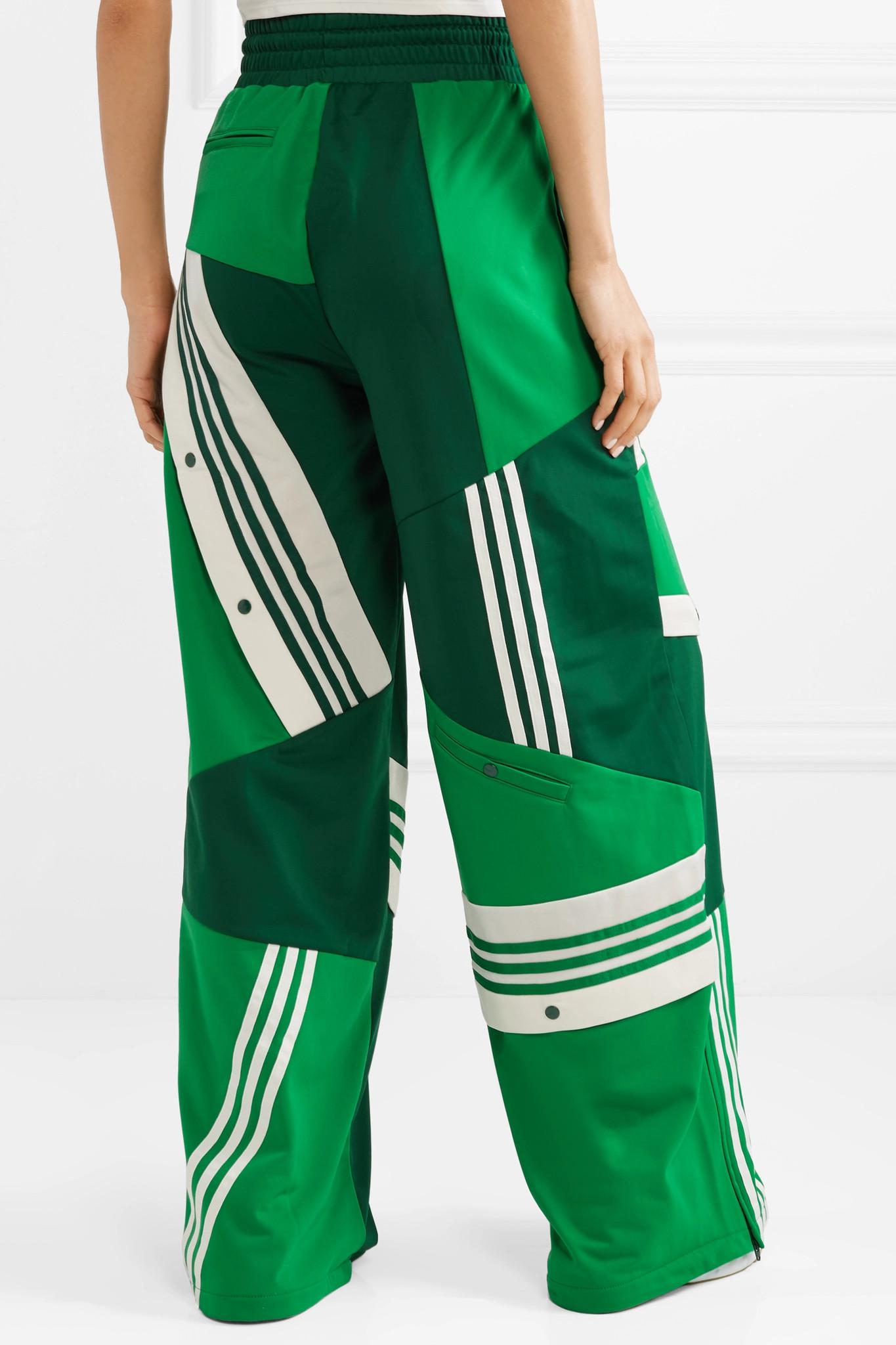 adidas Originals Daniëlle Cathari Snap-embellished Patchwork Jersey Track  Pants in Green | Lyst