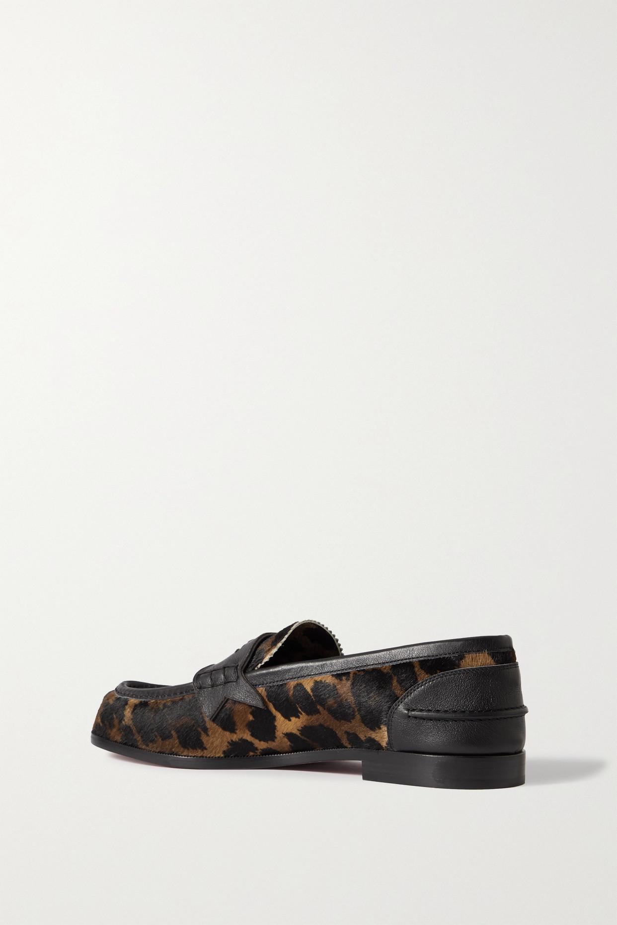Penny Donna Leopard Print Loafers in Brown - Christian Louboutin