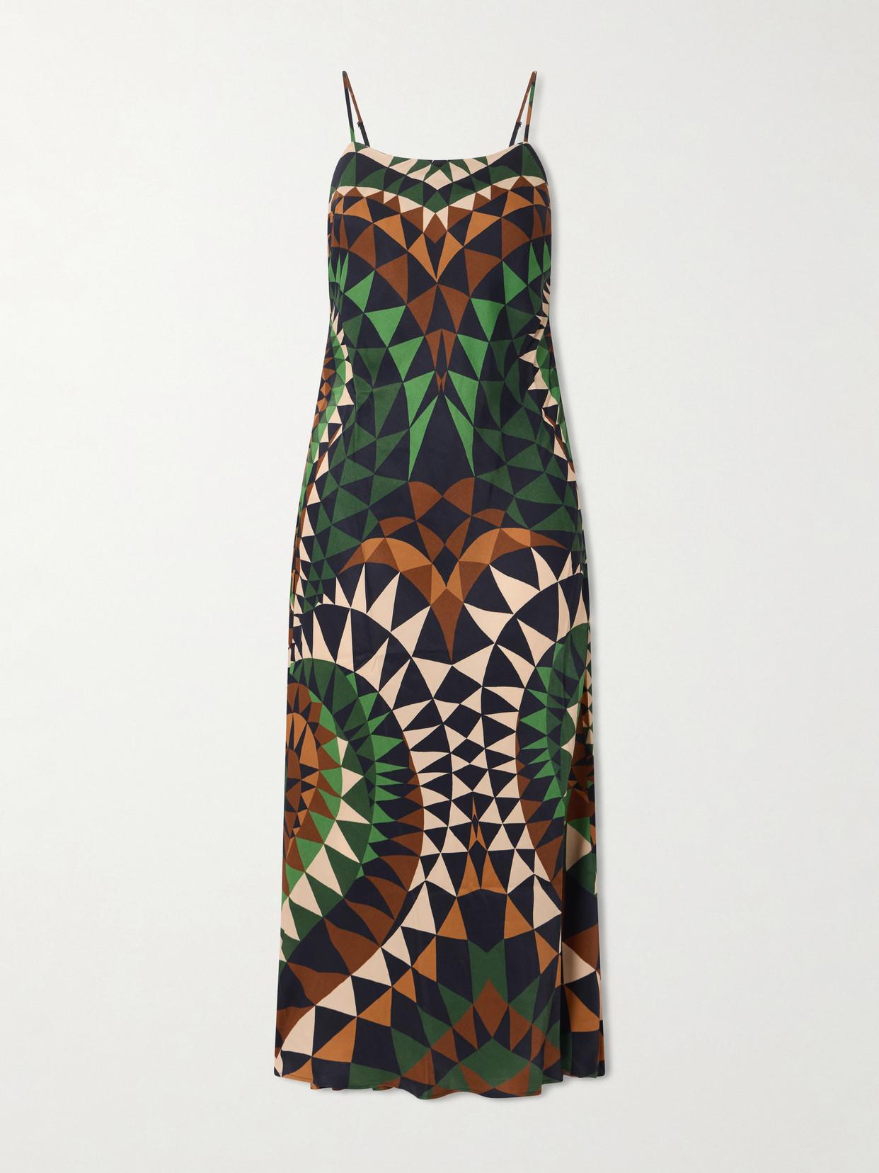 farm rio fall dresses Flora Satin Maxi Dress