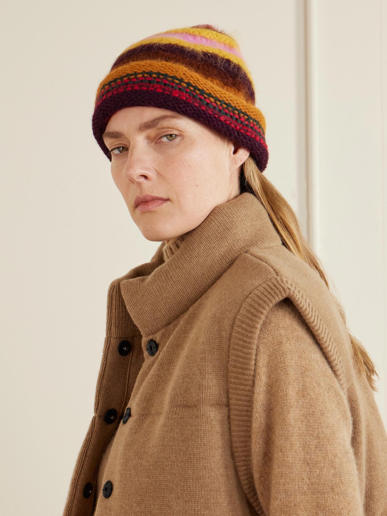 The Elder Statesman Thistle Pacific Striped Alpaca-Blend 