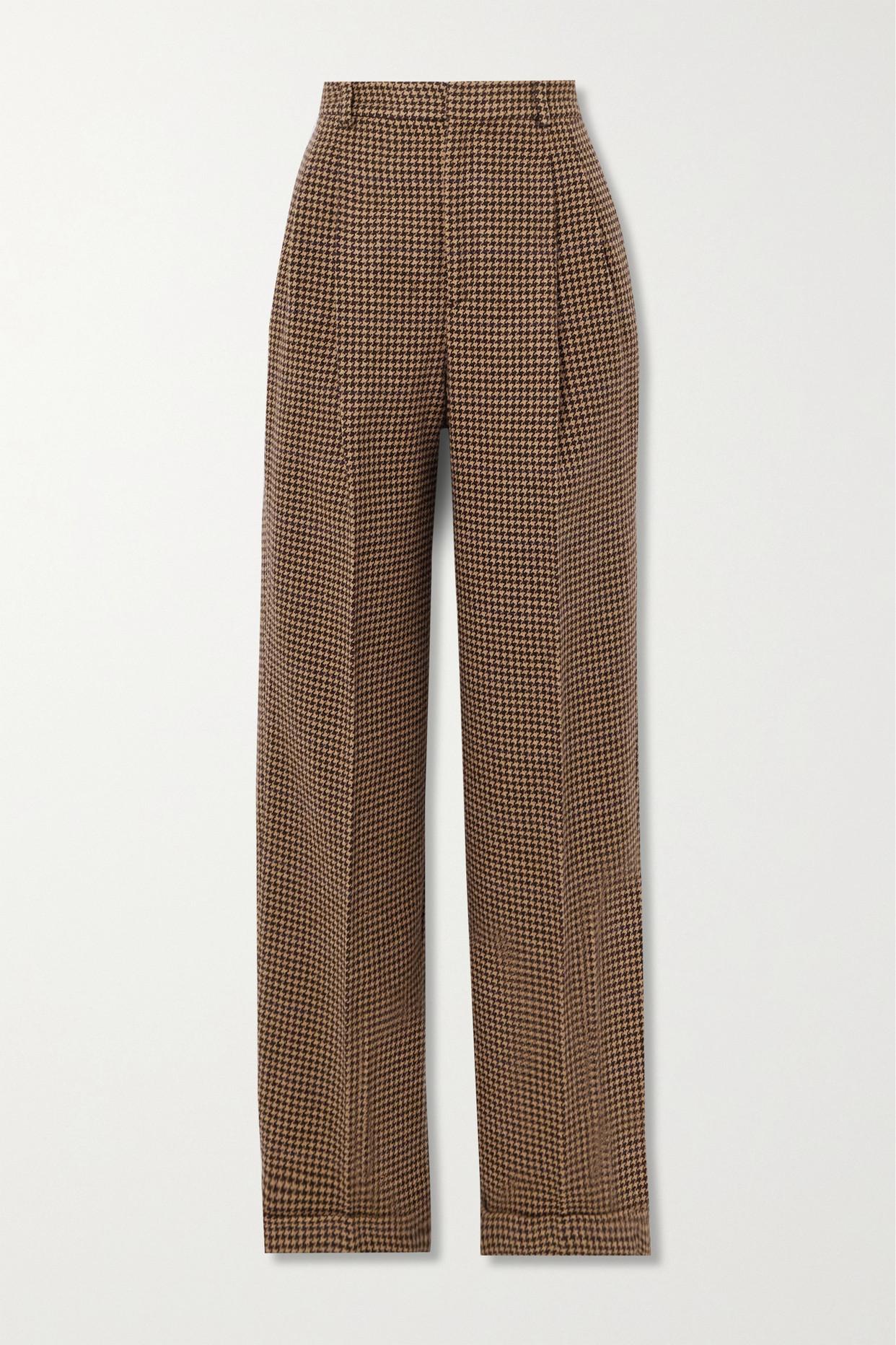 POLO RALPH LAUREN Printed silk satin-twill wide-leg pants