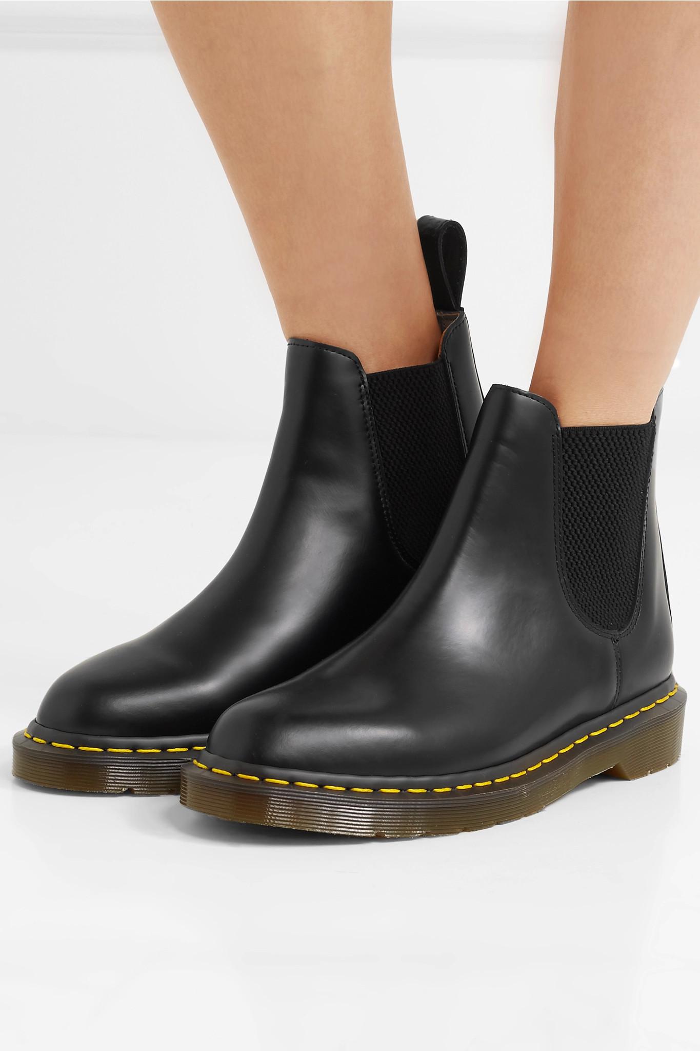 Comme des Garçons + Dr Martens Leather Chelsea Boots in Black - Lyst