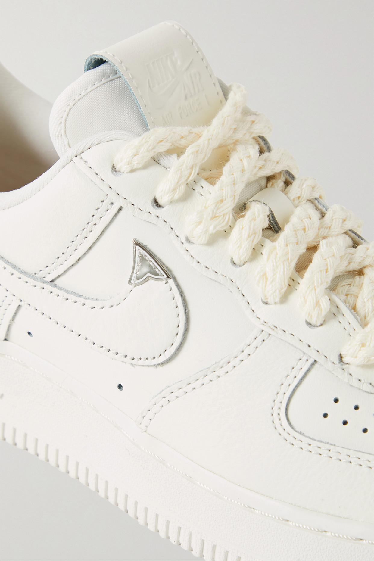 Nike Air Force 1 '07 Embellished Leather Sneakers in White | Lyst