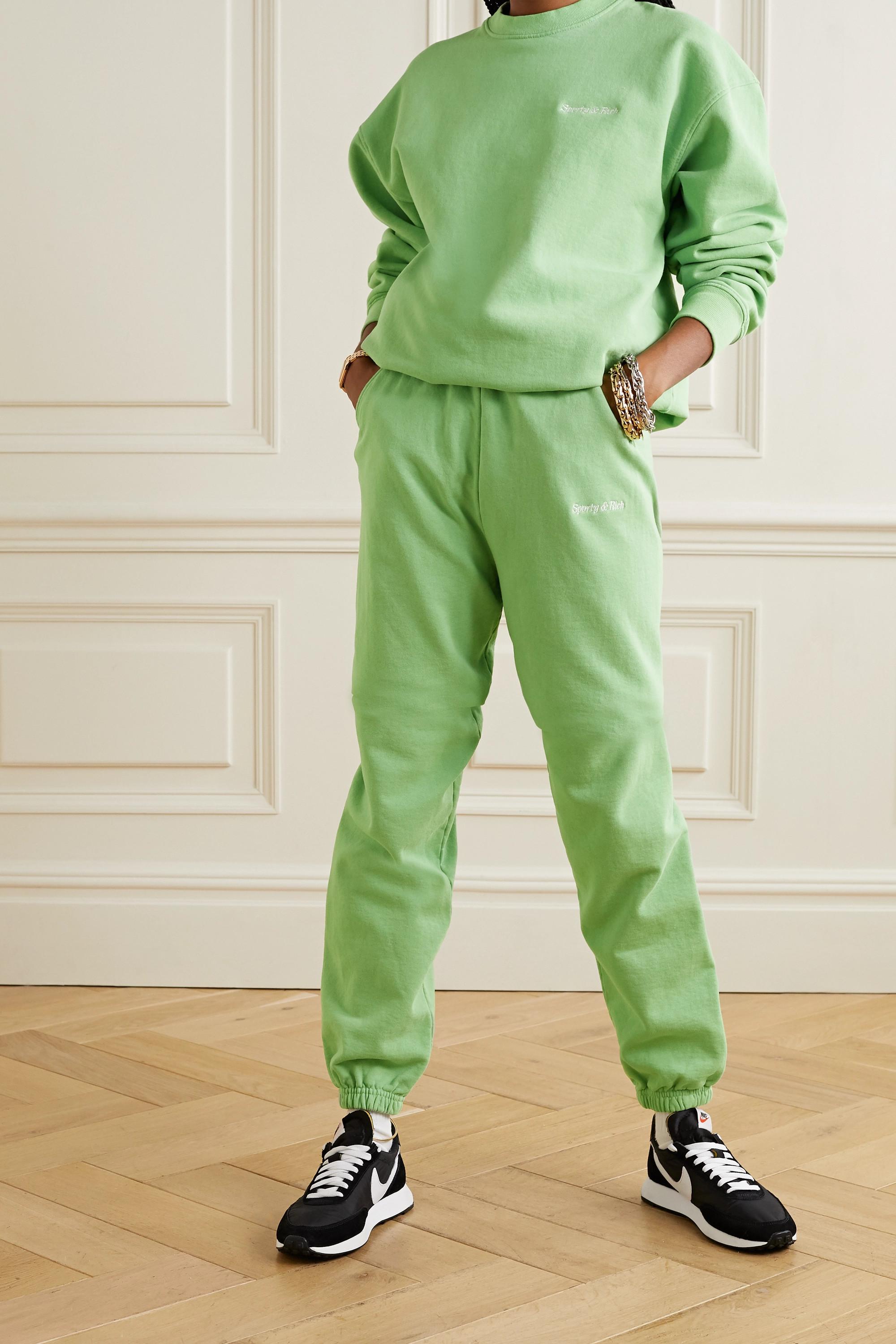 light green track pants