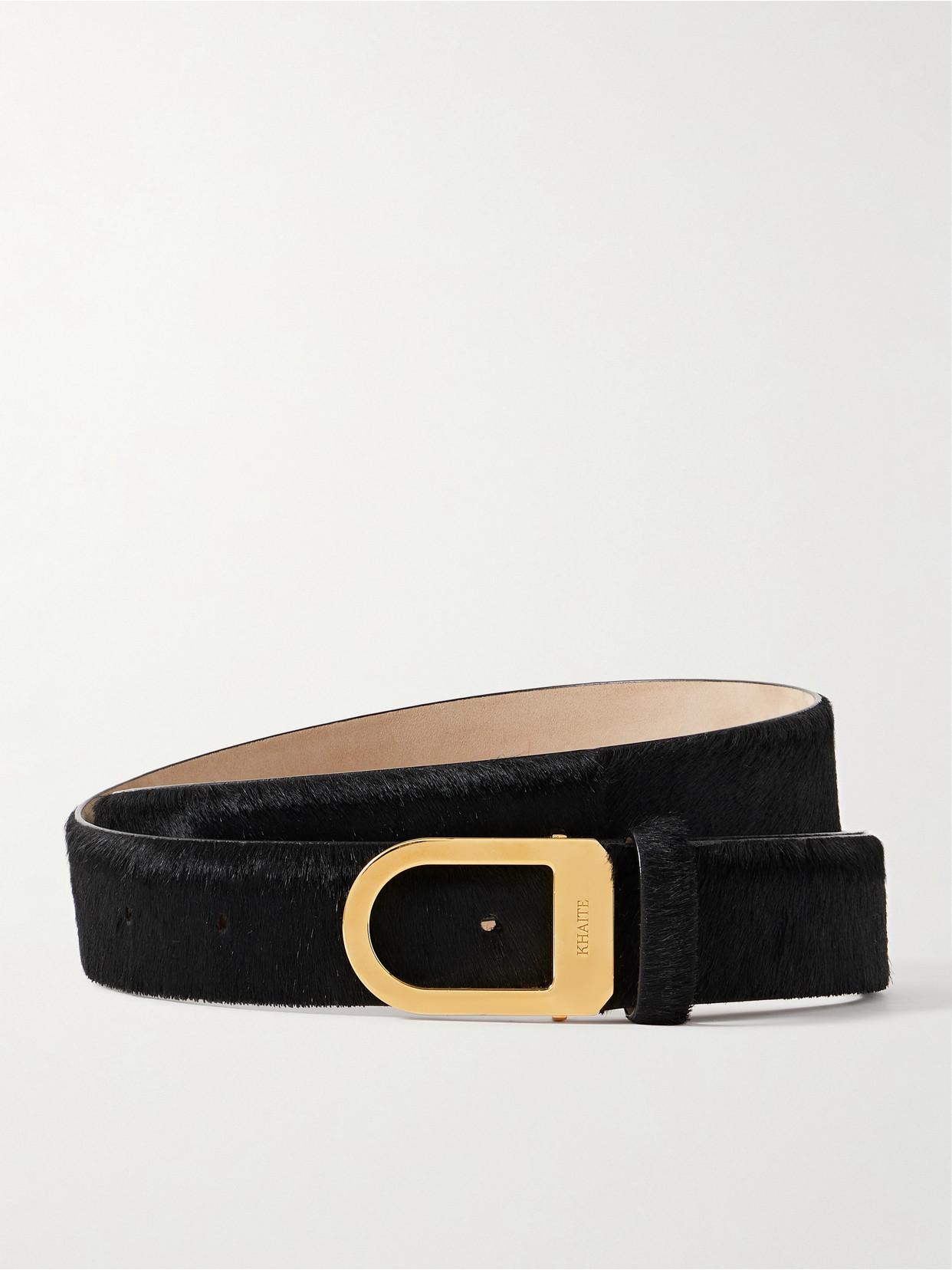 Khaite Black Calf Leather Bos Taurus Regular Women\'s Belt KHAITE Benny leather Belt BLACK | Base Blu main image 2