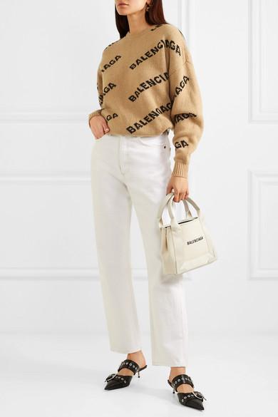 Balenciaga Logo Intarsia Wool-blend 