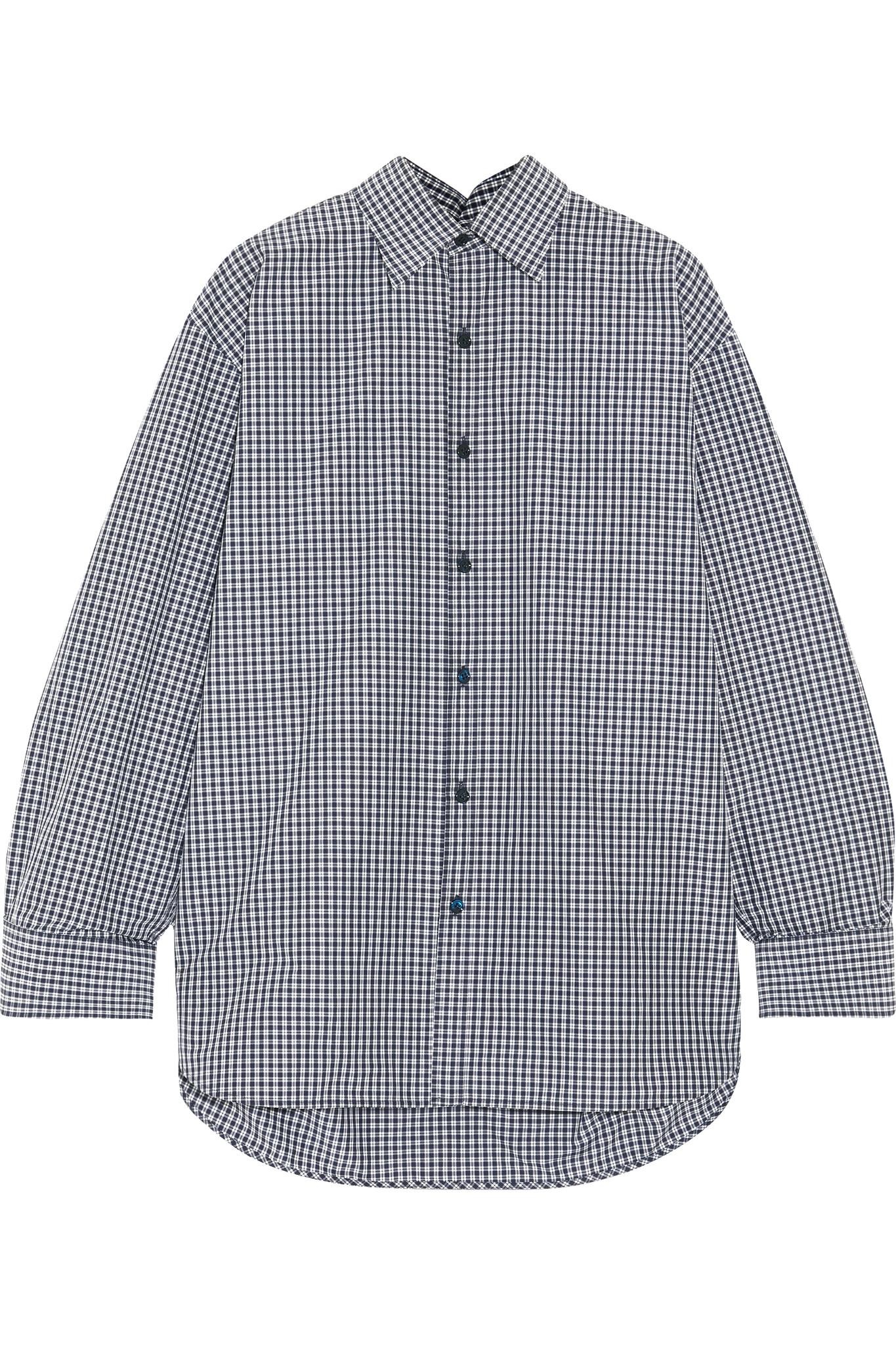 balenciaga checked shirt