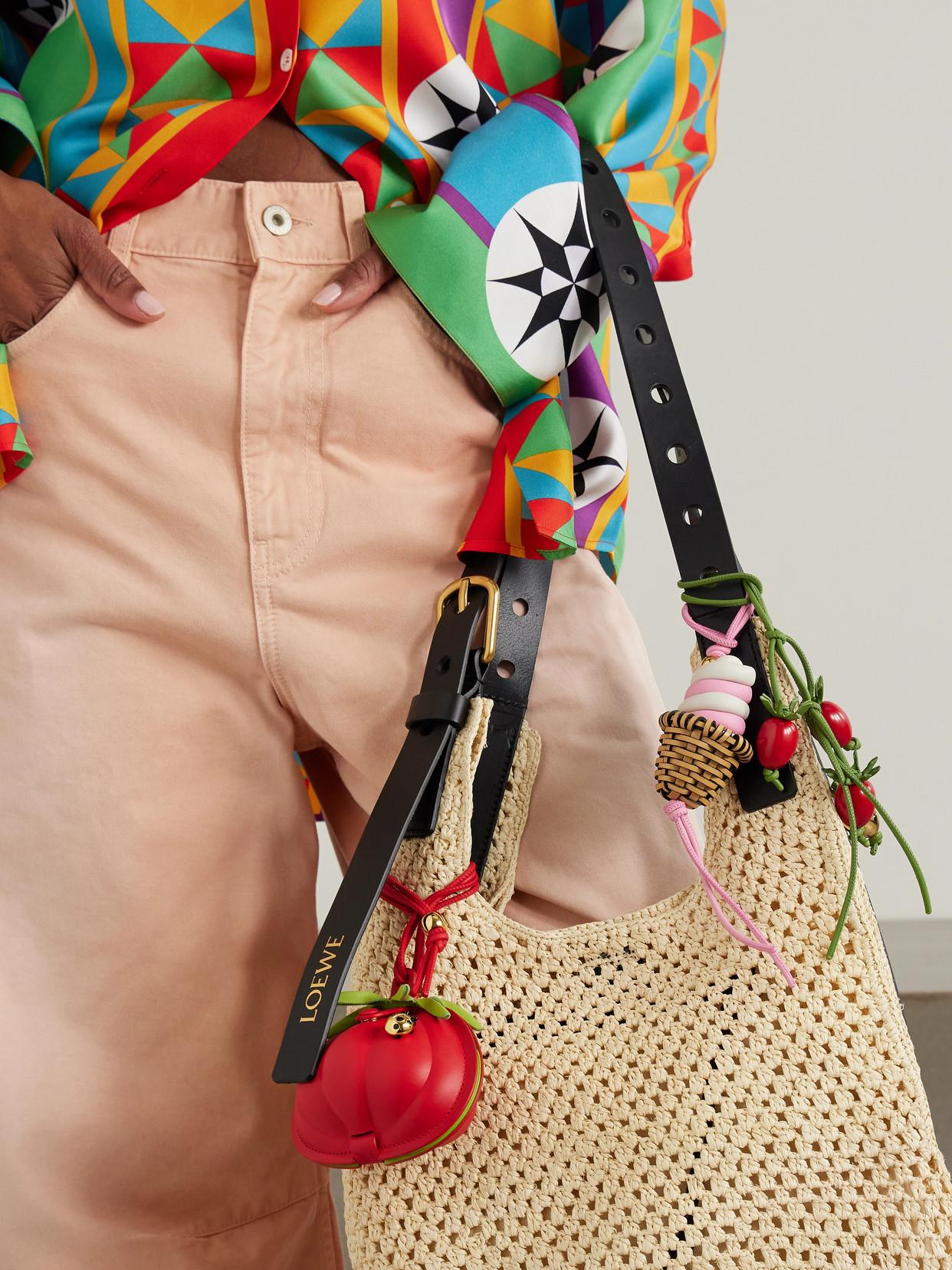 Loewe Paula's Ibiza Ice Cream Leather And-Tone Bag Charm in