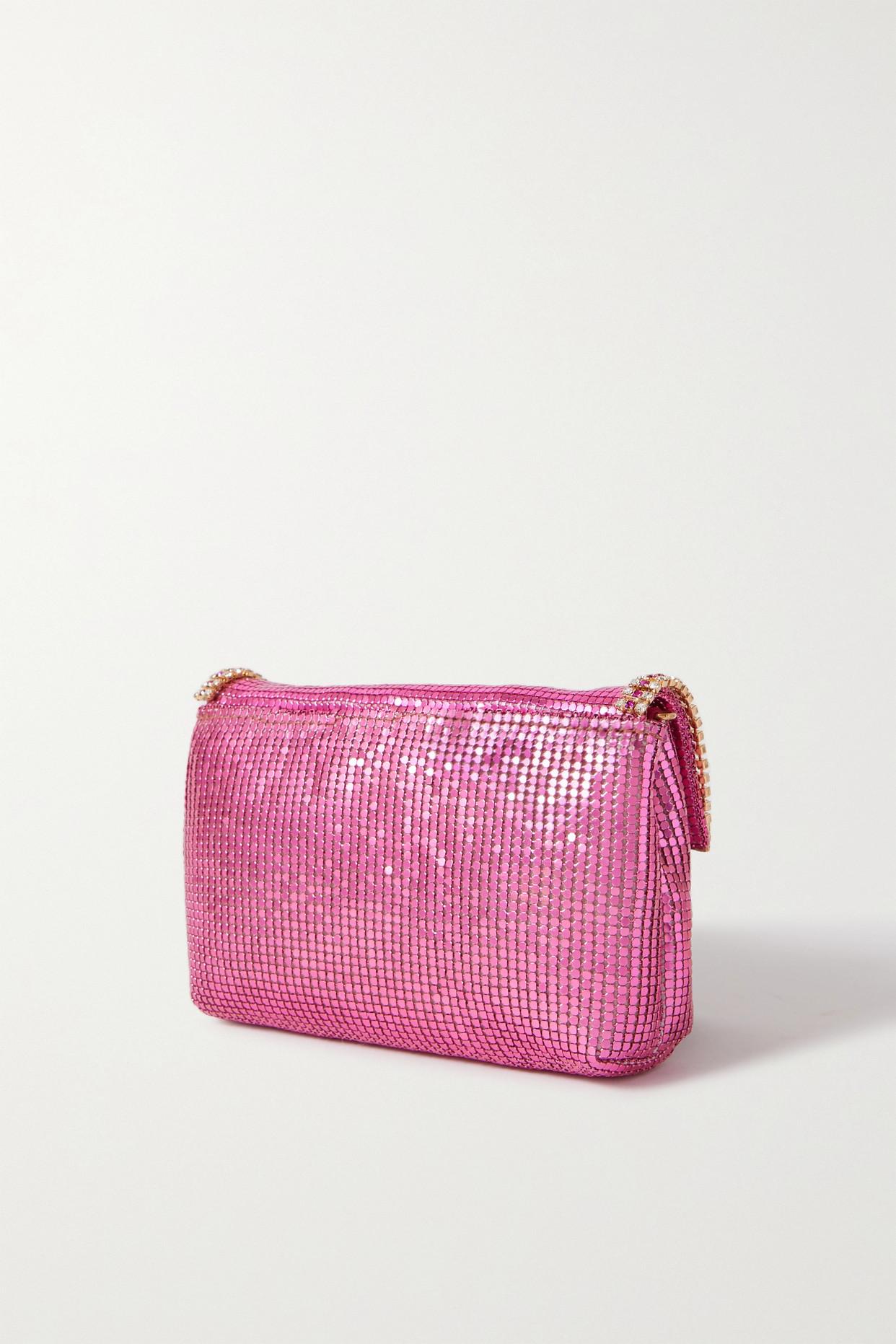 Rosantica Crystal-embellished Chrysler Building Bag in Metallic