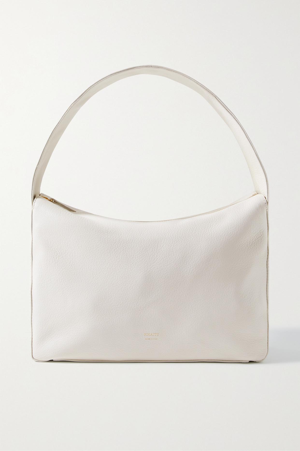The Small Maeve Crossbody Bag in Off-White Pebbled Leather– KHAITE