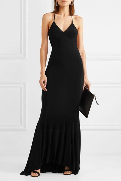 Norma Kamali Fish-tail Jersey Maxi Dress in Black - Save 40% - Lyst