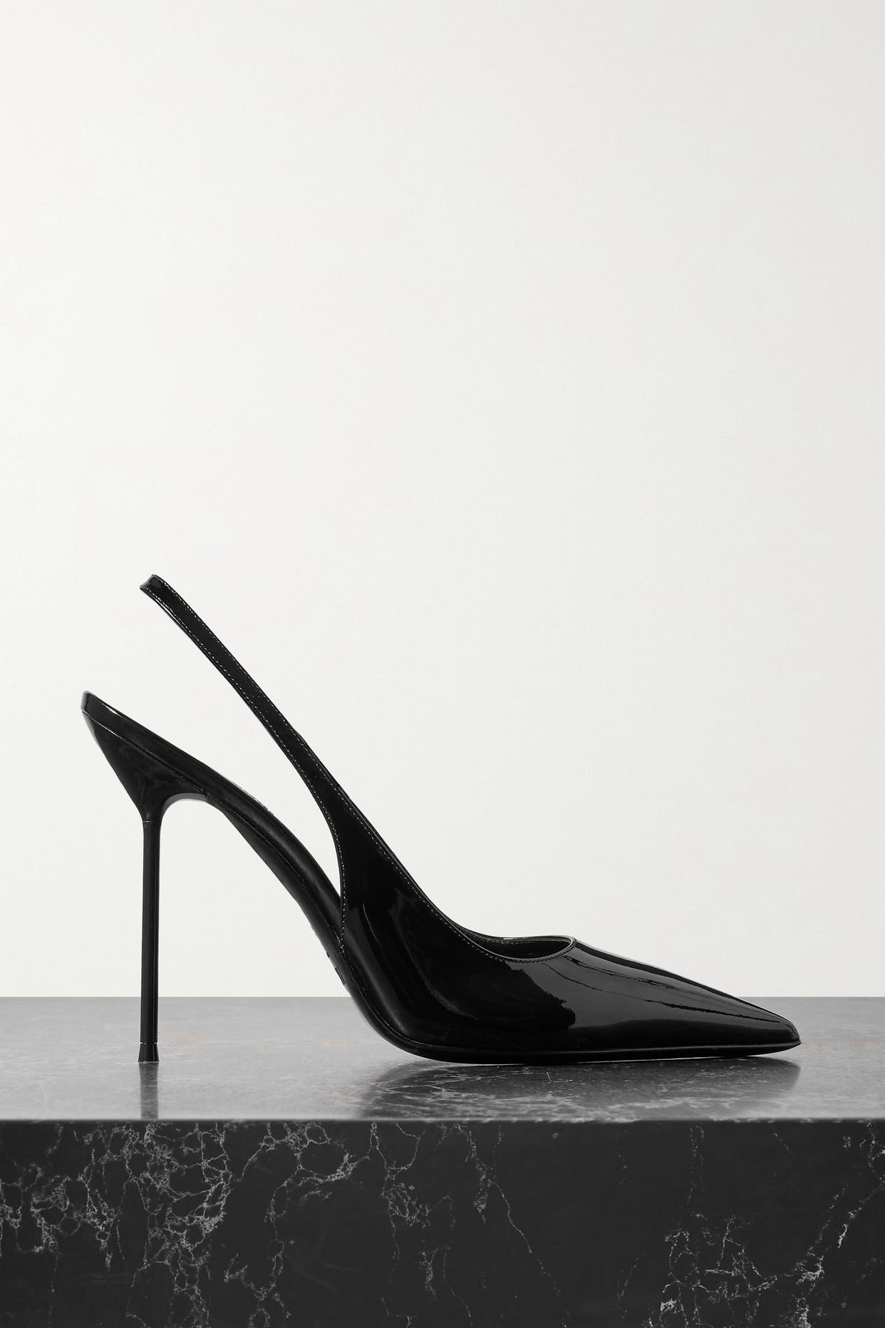 Paris Texas Lidia Patentleather Slingback Pumps in Black Lyst