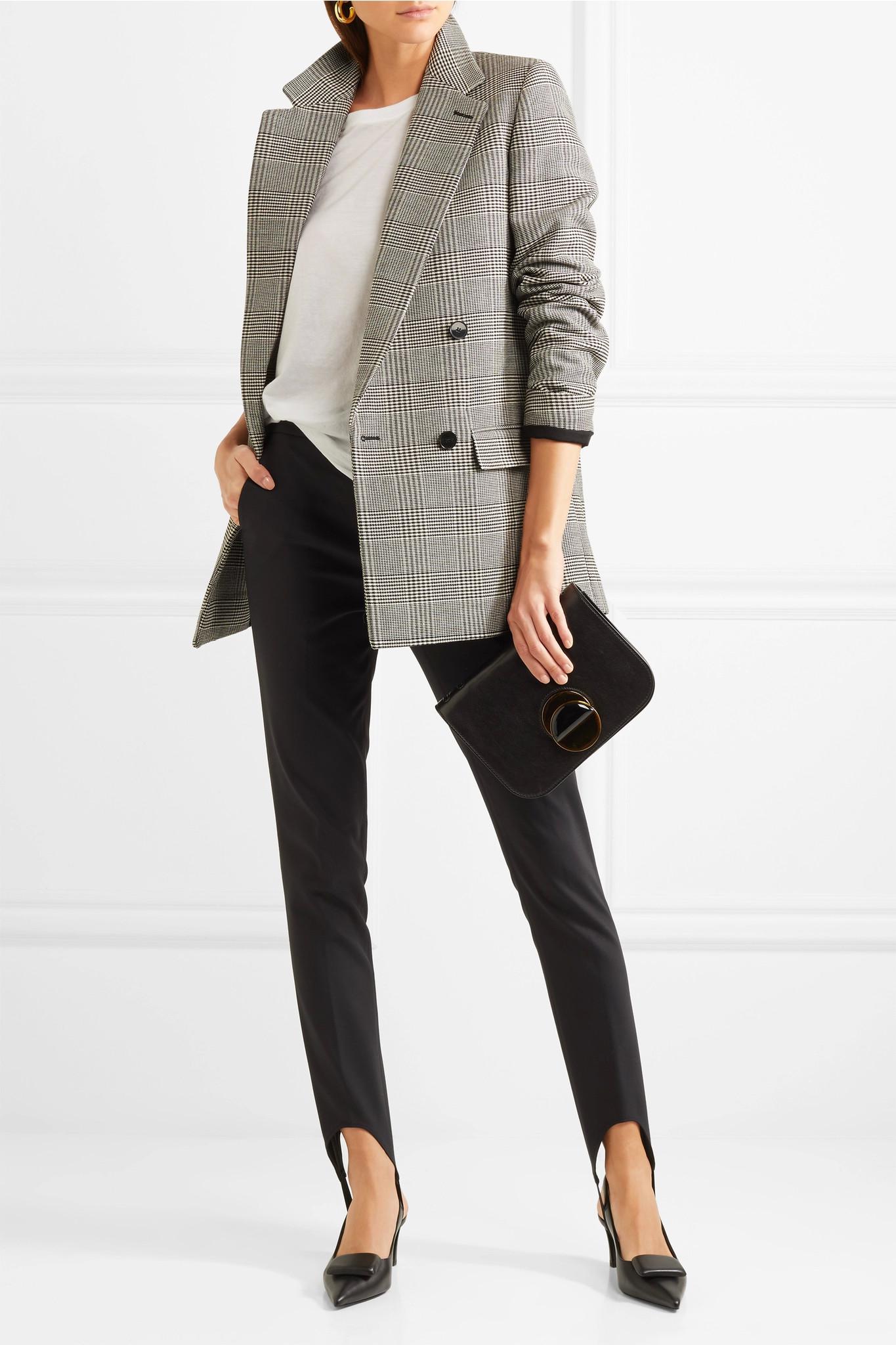 Stella McCartney Milly Prince Of Wales Checked Wool-blend Blazer in Gray -  Lyst