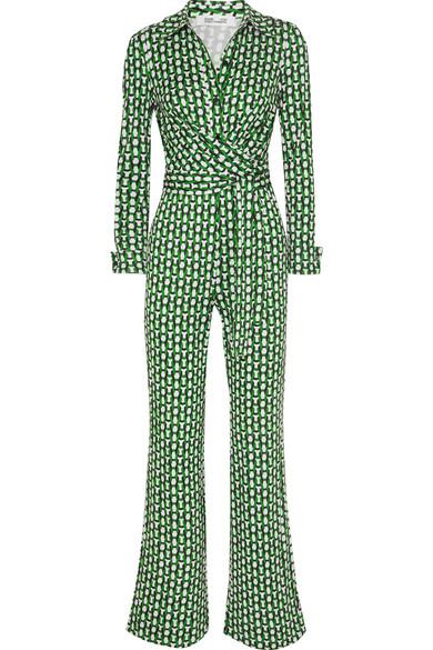 Dvf michele silk jersey jumpsuit hotsell