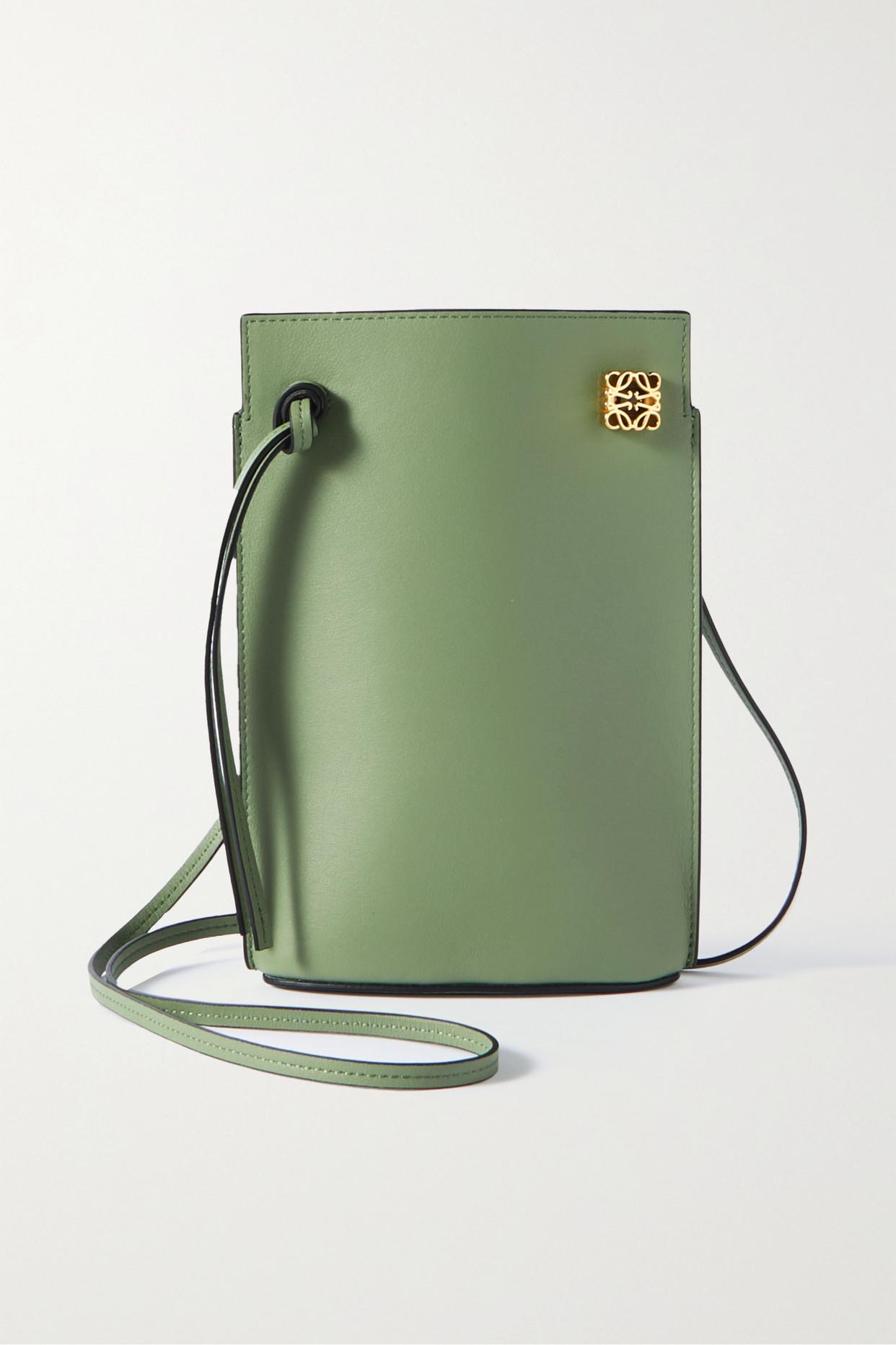 Loewe Dice Pocket Leather Shoulder Bag in Green Lyst