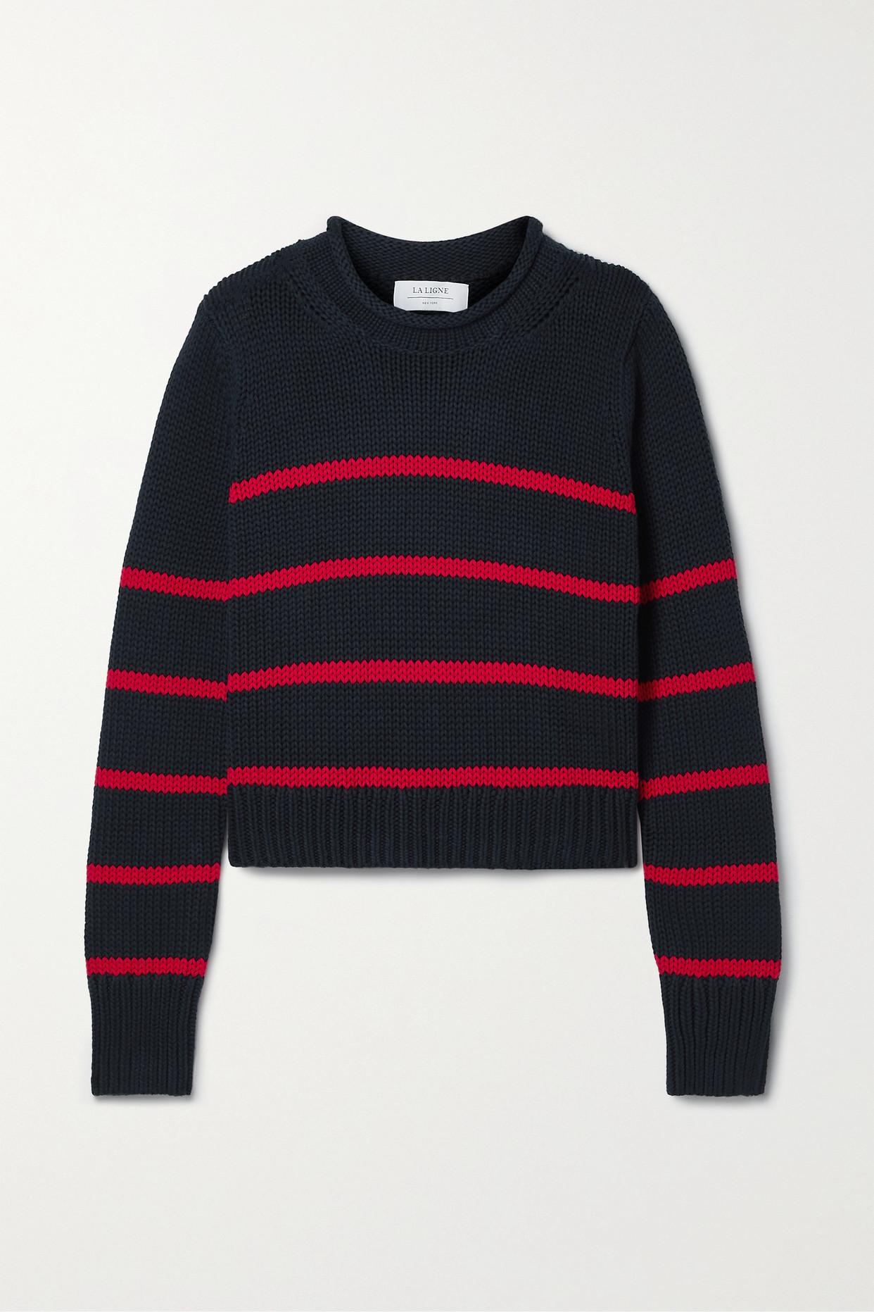 La Ligne Mini Marina Striped Cotton Sweater in Blue | Lyst