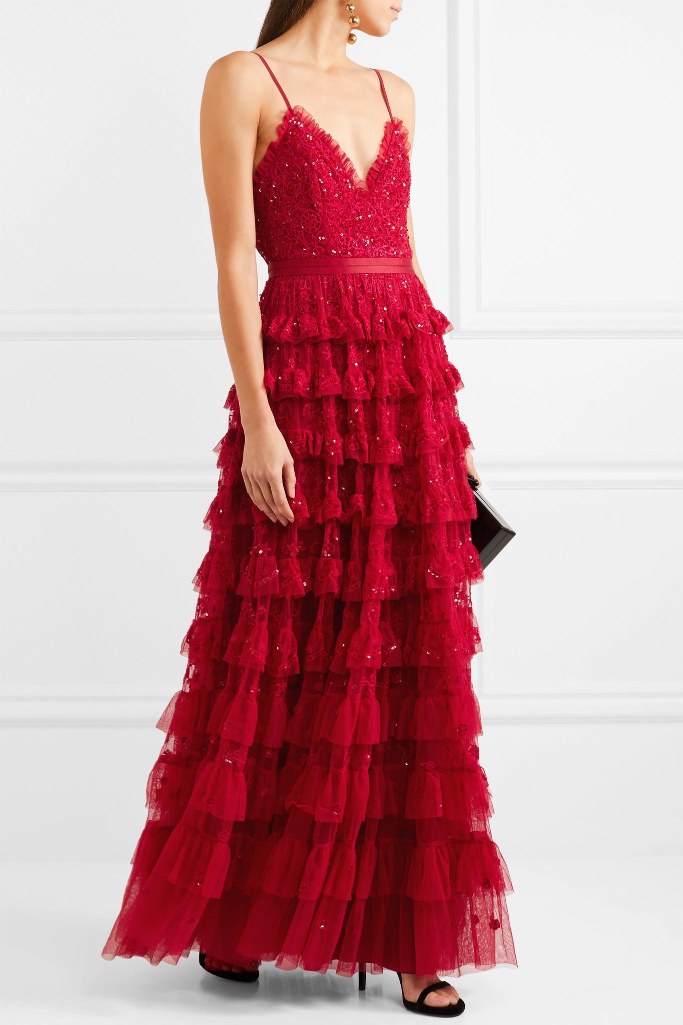 Bonnie Bow Gown – Red | Needle & Thread