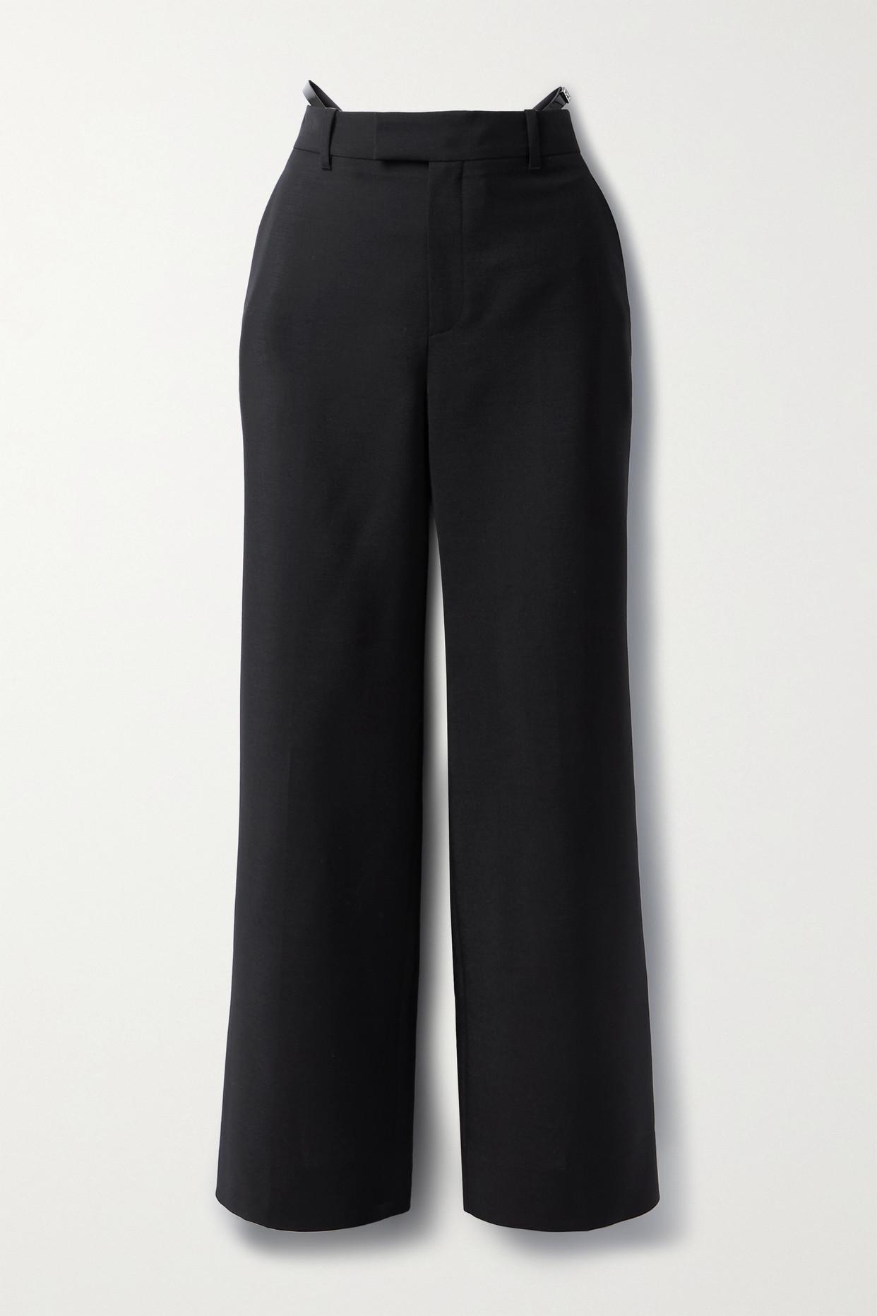 Gucci Crystal-embellished Mohair And Wool-blend Straight-leg Pants in ...
