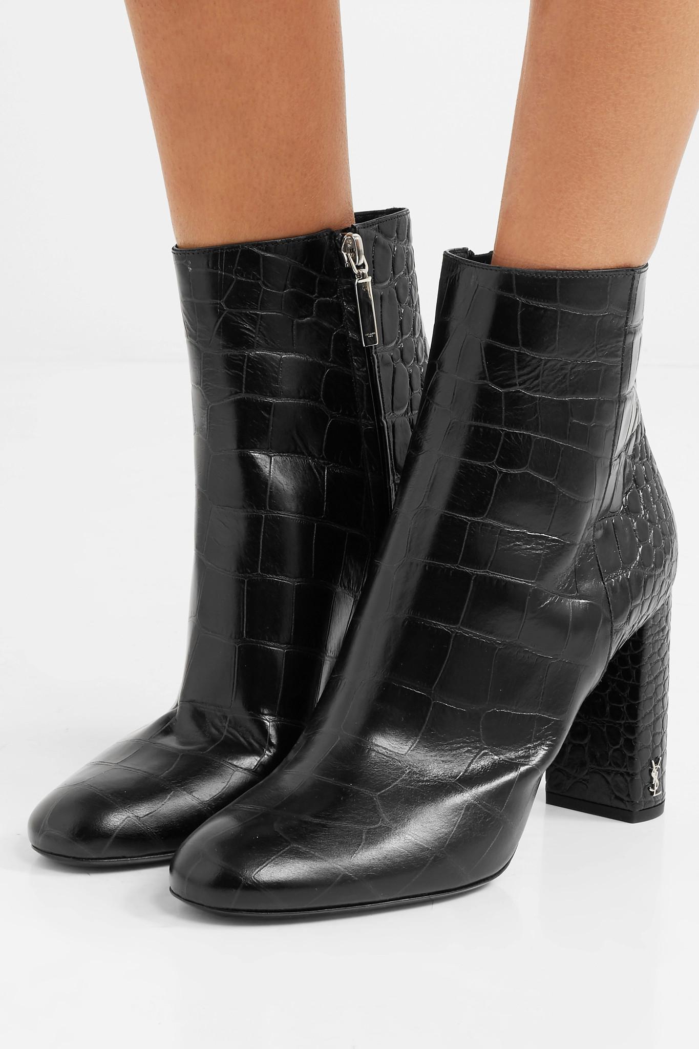 saint laurent crocodile boots