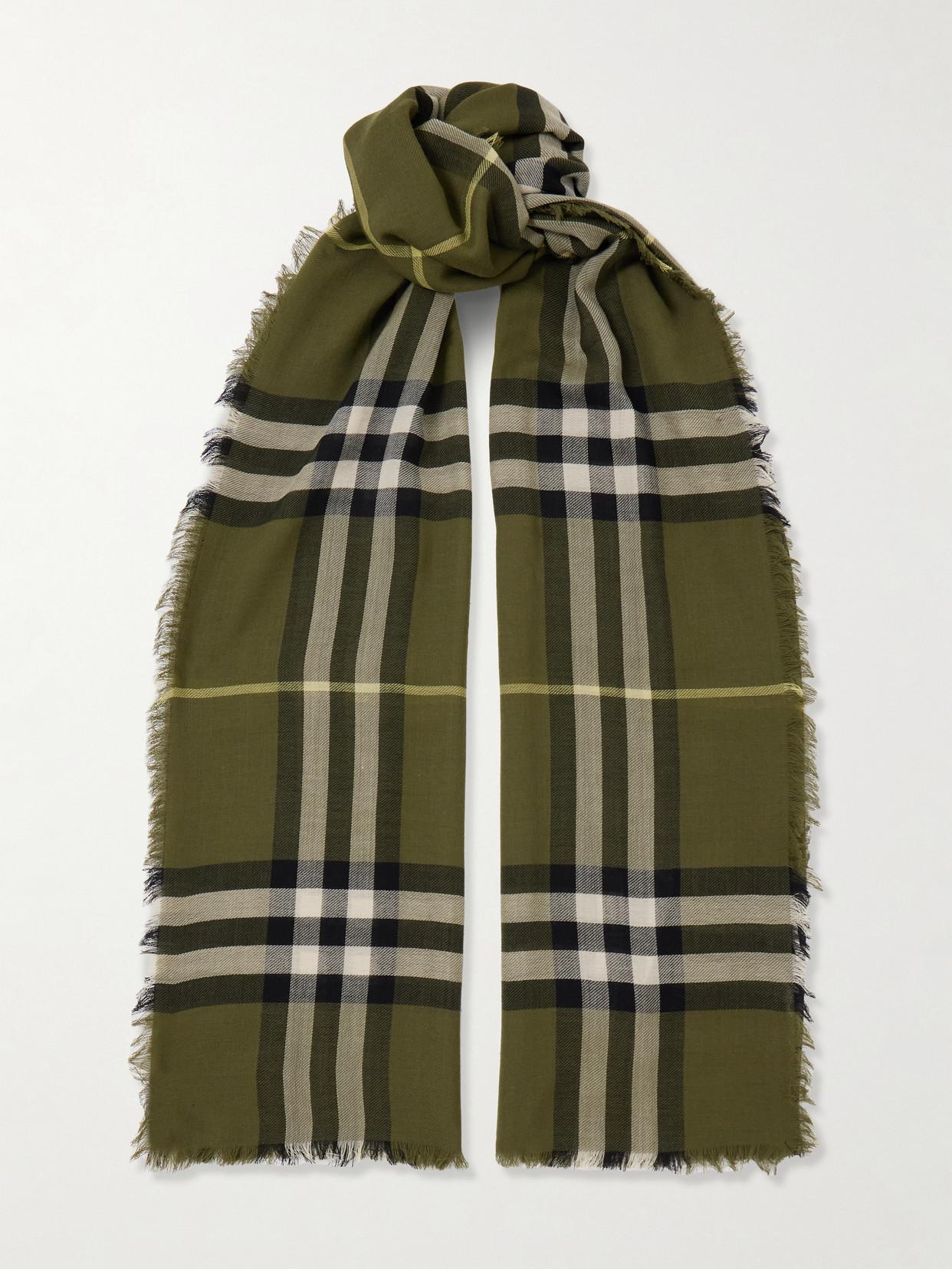 Green Burberry Scarves and mufflers for Women | Lyst