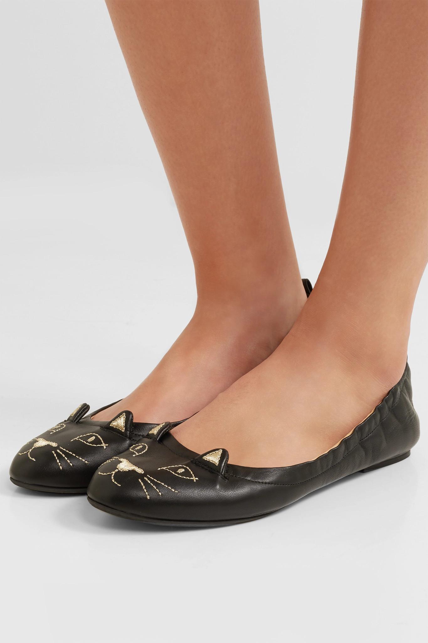 charlotte olympia kitty ballerina flats