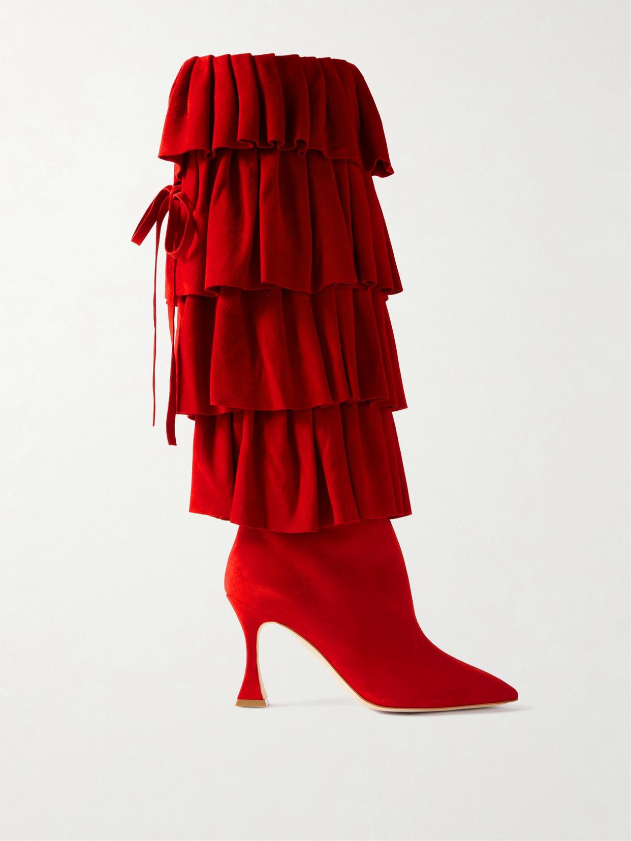 【MANOLO BLAHNIK】Miralonepla 90 スエード ニーハイブーツ MANOLO BLAHNIK Miralonepla 90 スエード ニーハイブーツ | NET