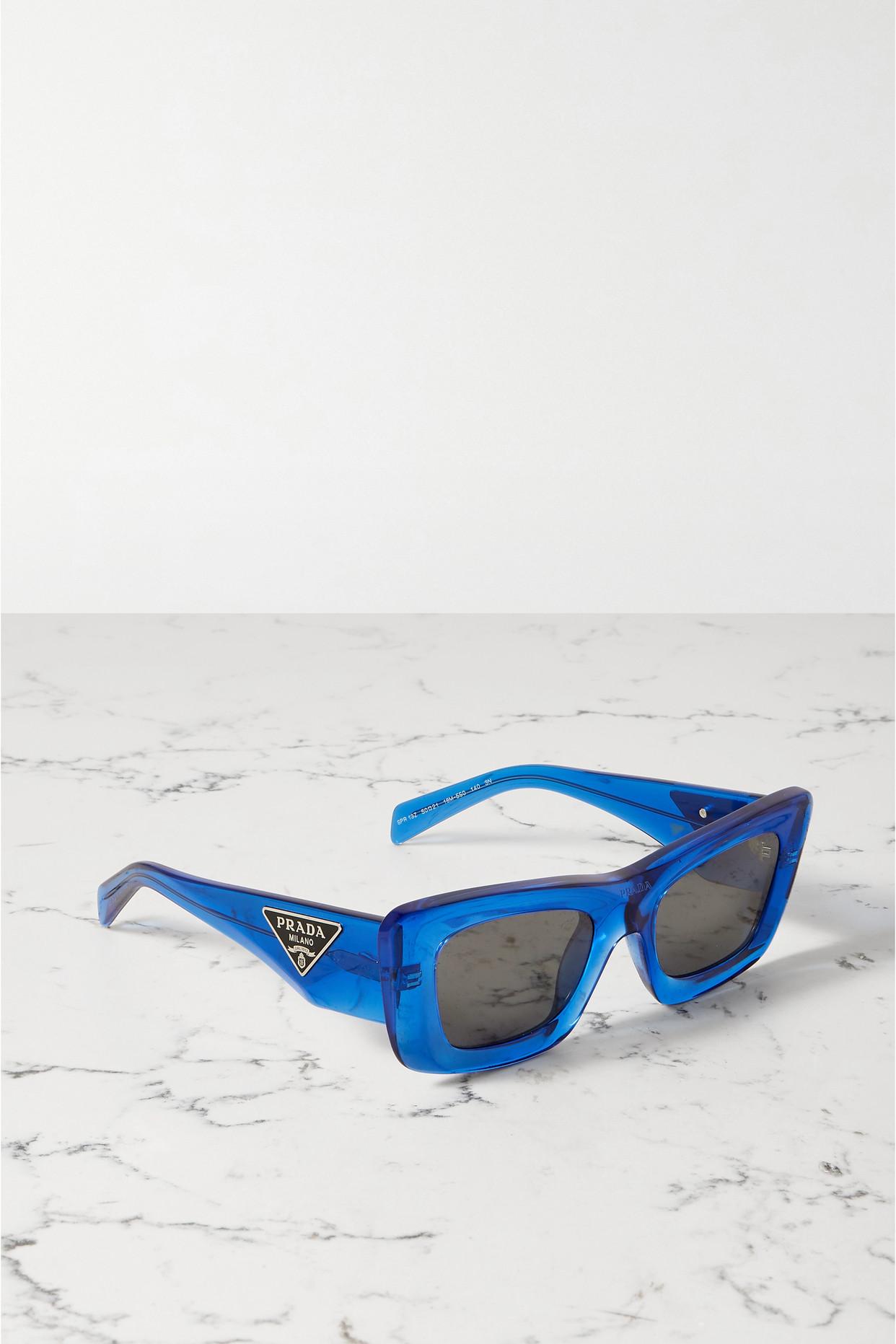 Prada Sonnenbrille Mit Eckigem Rahmen Aus Azetat in Blau | Lyst AT