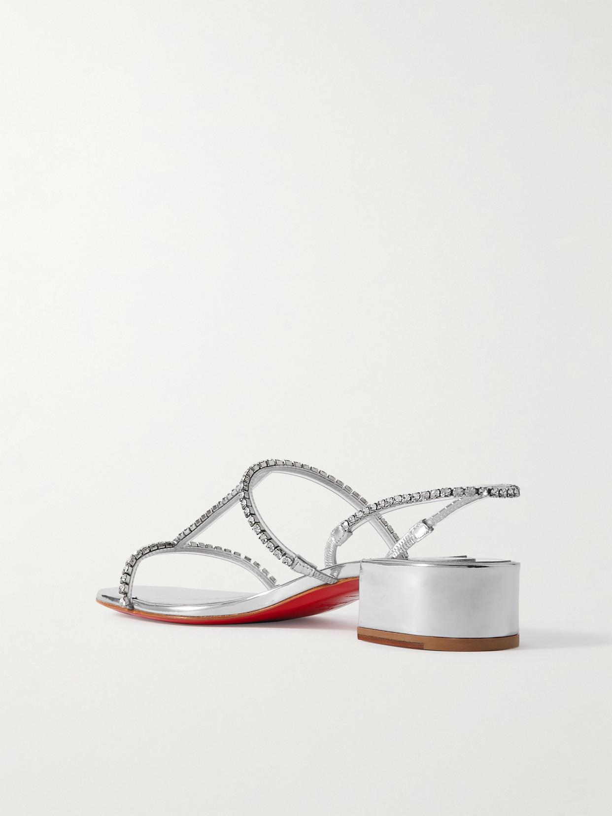 ルブタン Simple Queenie 25mm シルバーストラス レザーサンダル Christian Louboutin | Simple Queenie 25 silver sandals