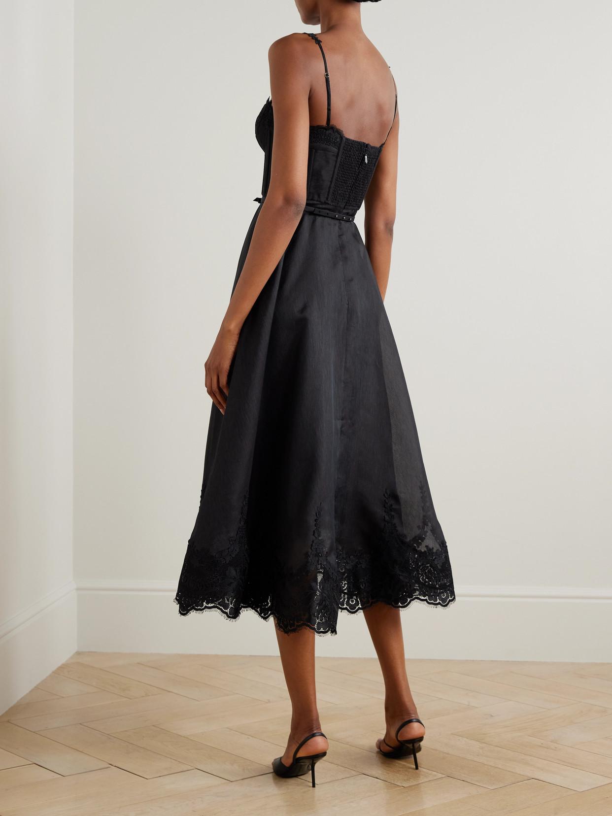 Zimmermann Hypnotic Picnic Belted Lace-Trimmed Linen And Silk