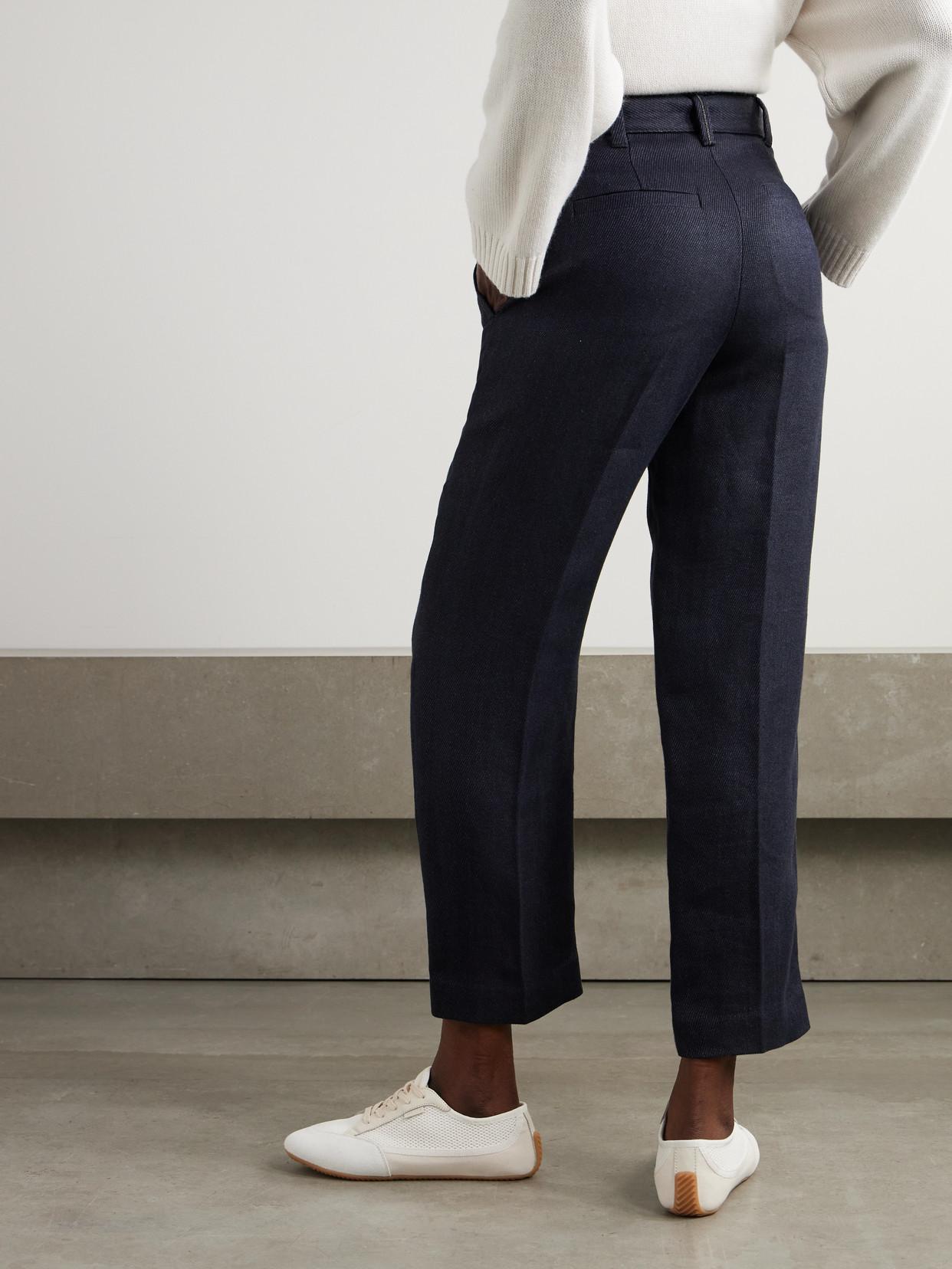 Brunello Cucinelli Cropped Wide-Leg Trousers With High Waist
