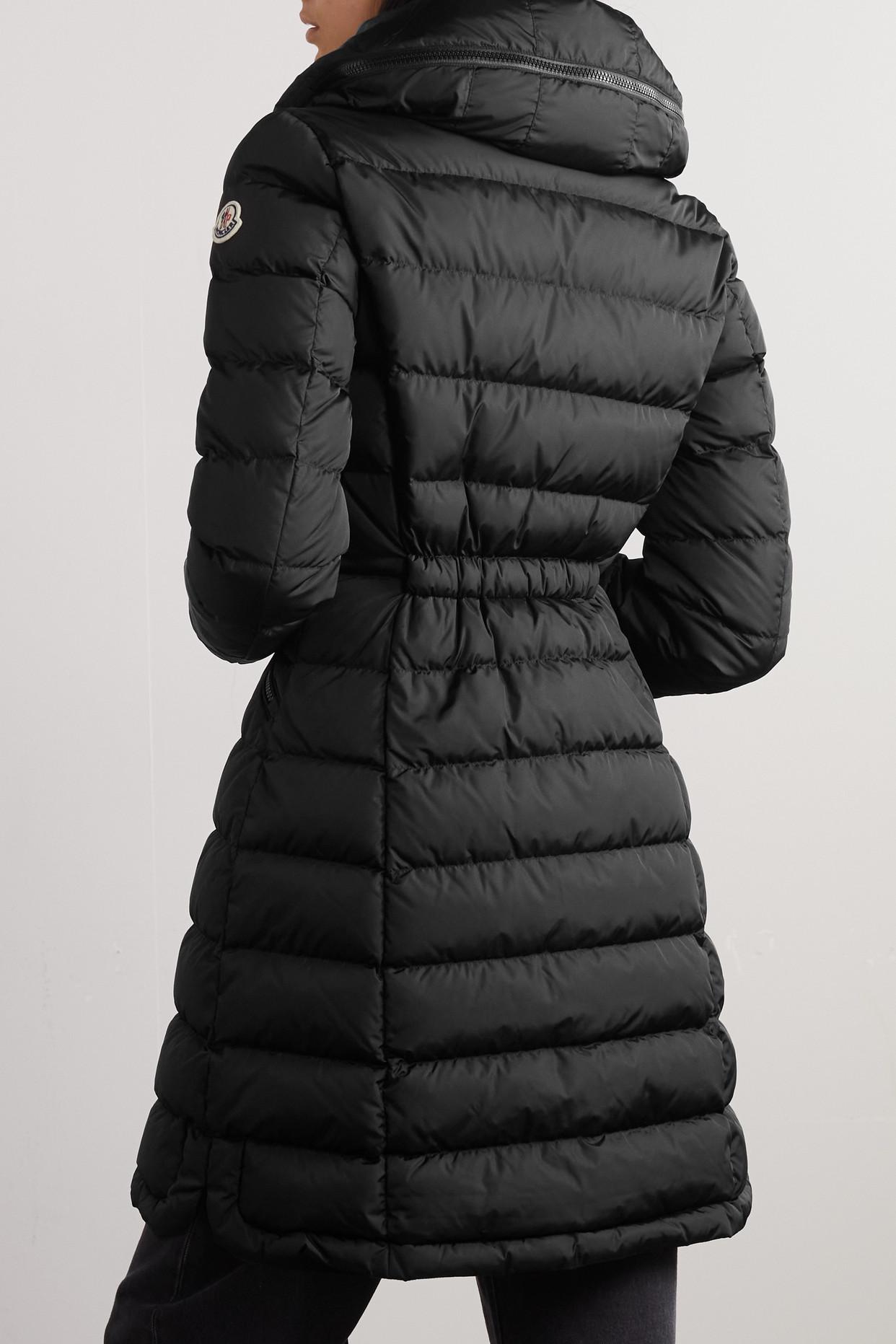 Moncler Flammette Appliquéd Hooded Quilted Tech-shell Down Coat in Black |  Lyst UK