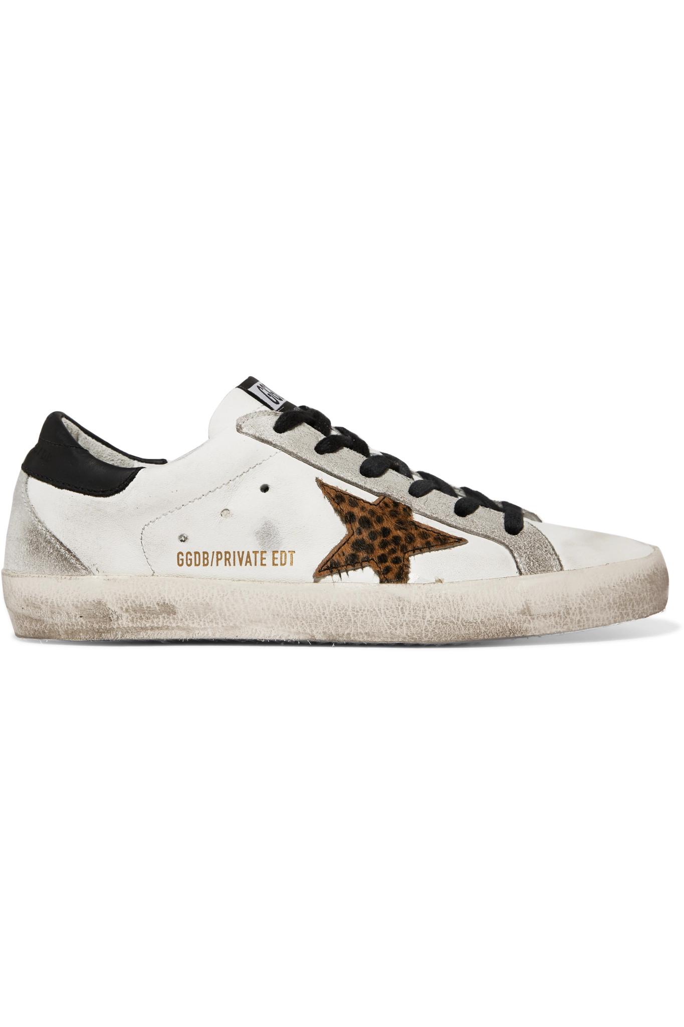 golden goose sneakers leopard print