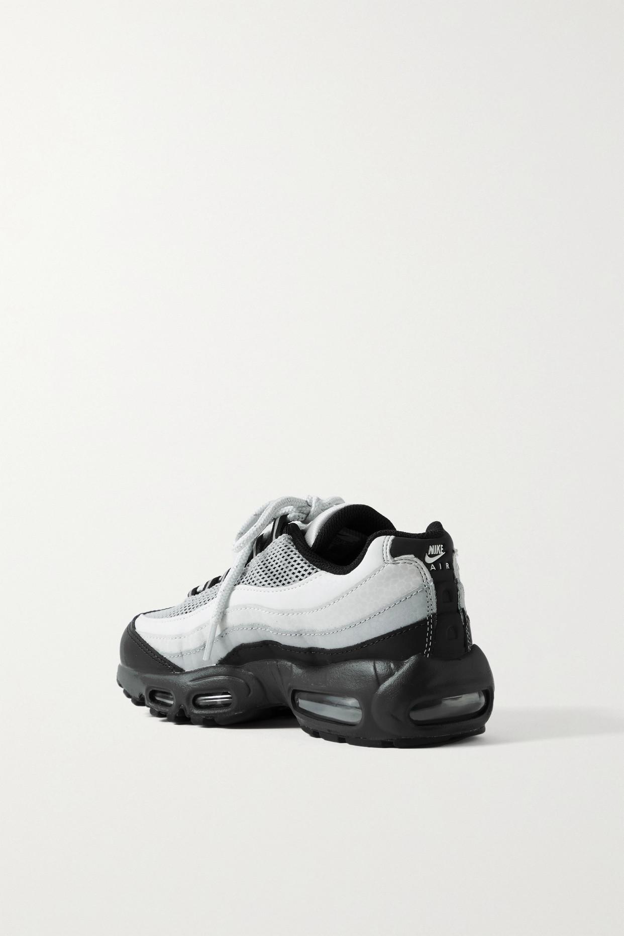 Nike Air Max 95 Lx Mesh And Leather Sneakers in Black | Lyst
