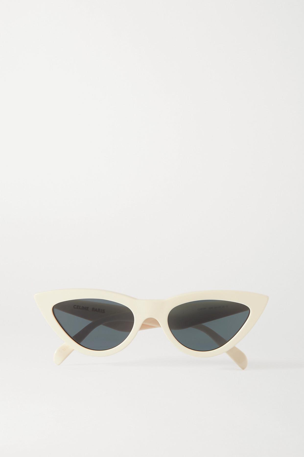 Celine Sonnenbrille Mit Cat-eye-rahmen Aus Azetat in Weiß | Lyst DE
