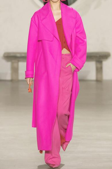 超美品‼️クリーニング済‼️JACQUEMUSジャックムス　ピンク　ロングコート Jacquemus Sabe Oversized Neon Wool Trench Coat in Pink | Lyst