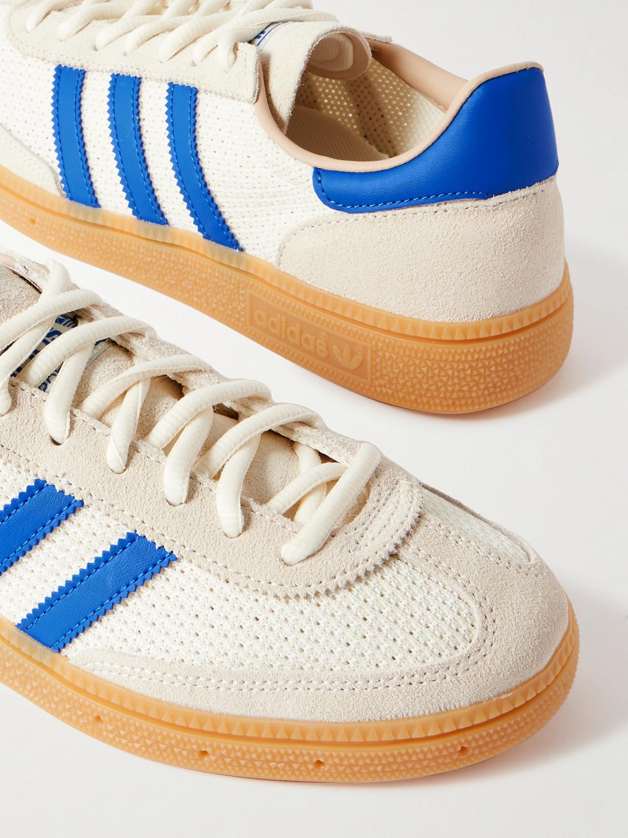 adidas Originals Handball Spezial Leather-Trimmed Mesh And Suede Sneakers  in Blue | Lyst