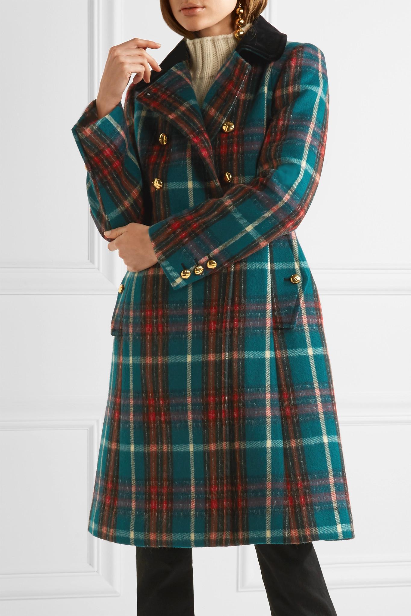 Miu miu tartan coat Clearance